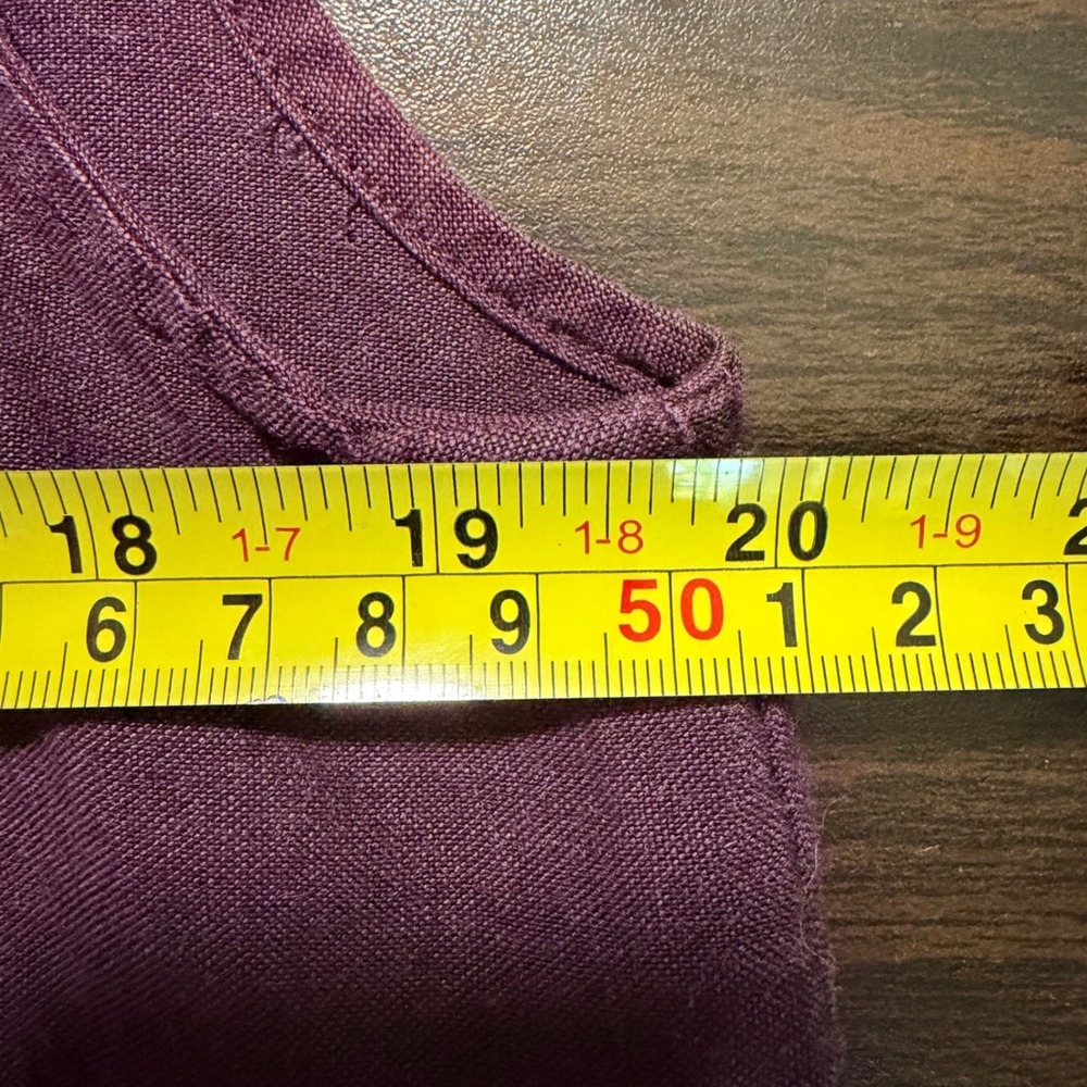 VTG Late 90s Leslie Fay Linen Blend Dress Size M Deep Plum Y2K Shift Career Chic - Picture 5 of 7